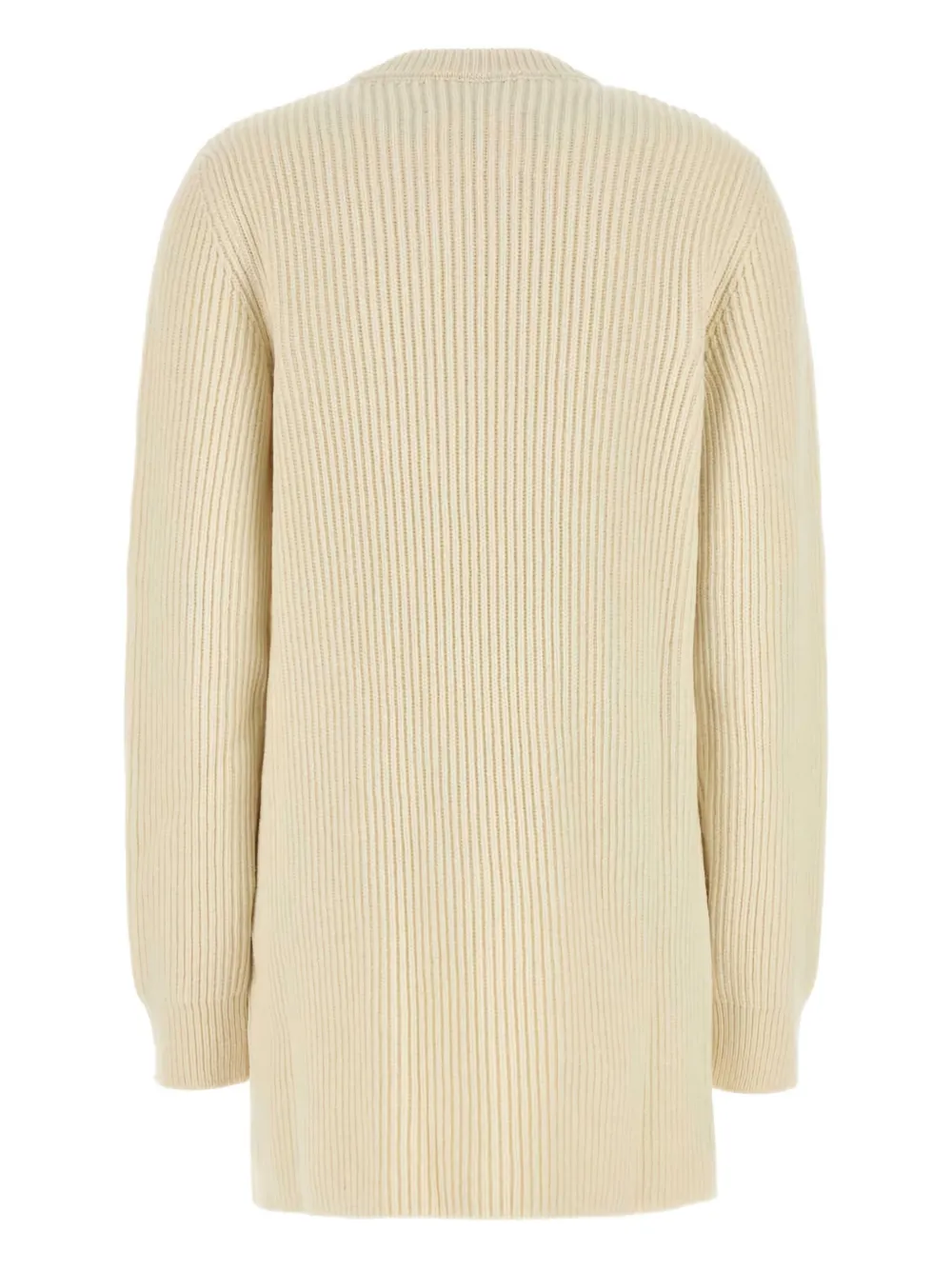 Jil Sander ribbed wool sweater dress Beige