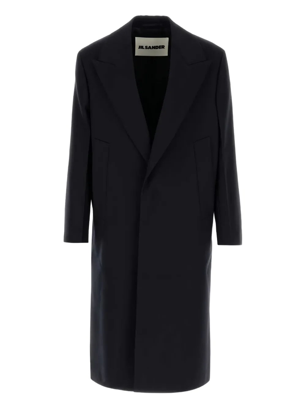 Jil Sander Mantel met enkele rij knopen Blauw