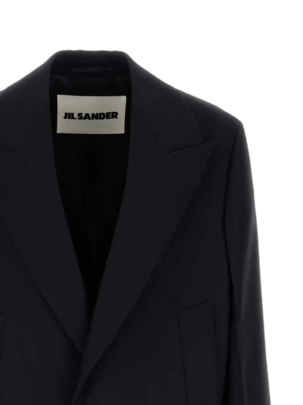 Jil Sander Mantel met enkele rij knopen Blauw