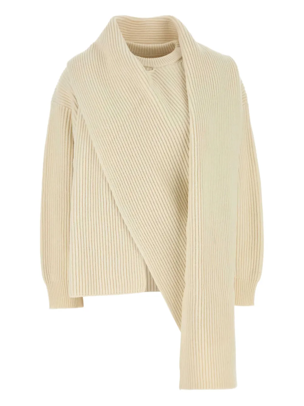 Jil Sander ribbed sweater - Toni neutri