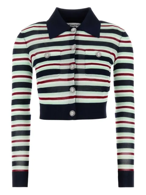 Self-Portrait striped cardigan