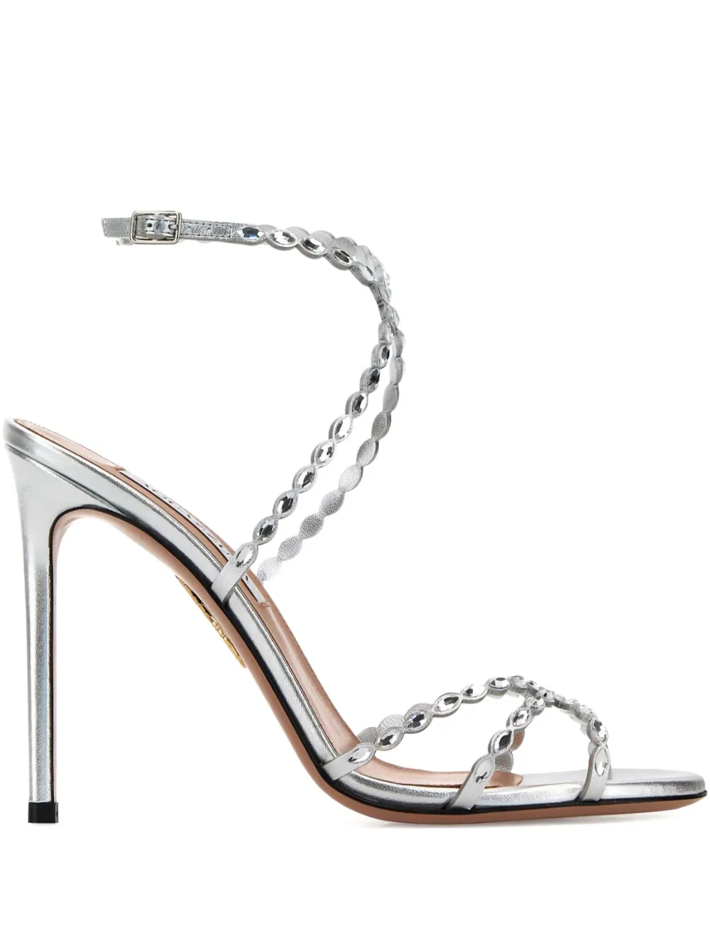 Aquazzura Embellished Leather Love Struck Sandals