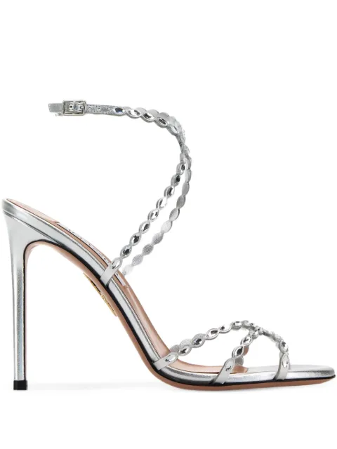 Aquazzura 85mm Love Struck crystal-embellished sandals