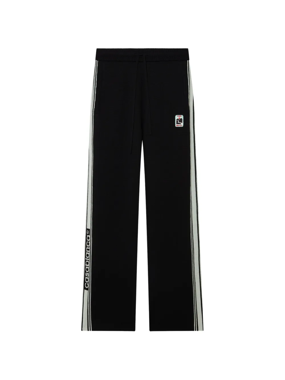 Casablanca merino side-stripe sweatpants - Nero