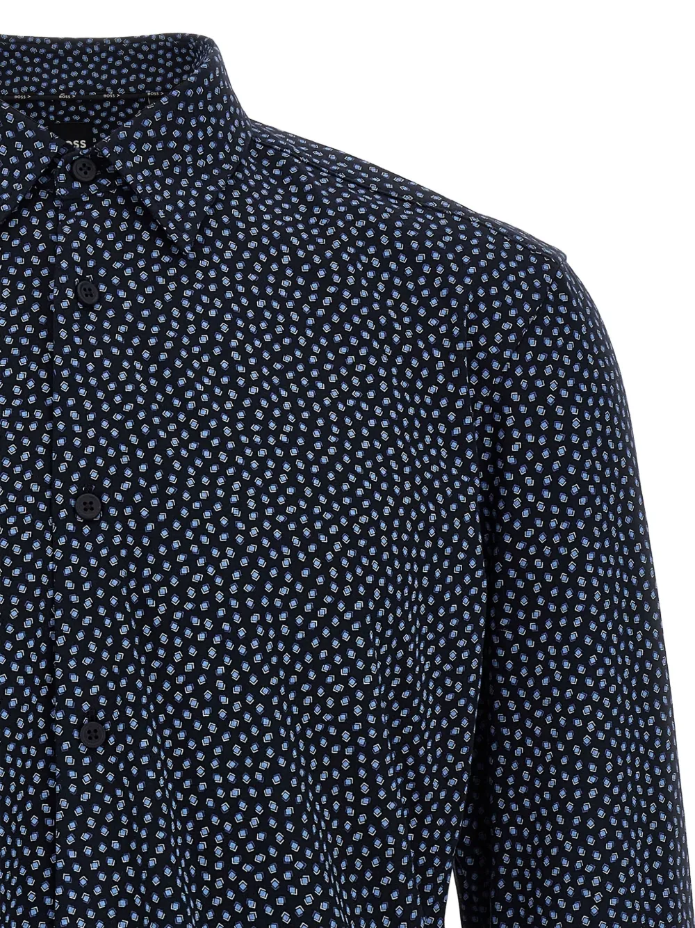 BOSS Overhemd met print Blauw