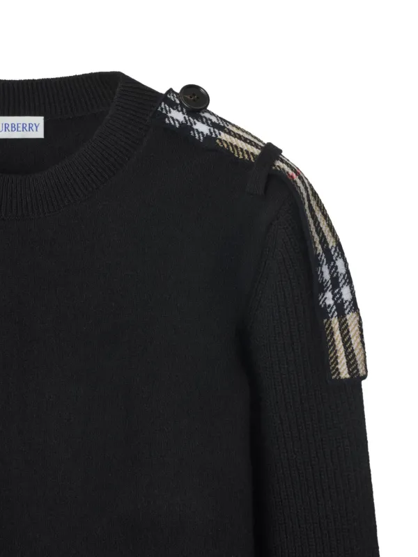 Burberry チェック セーター | ブラック | FARFETCH JP