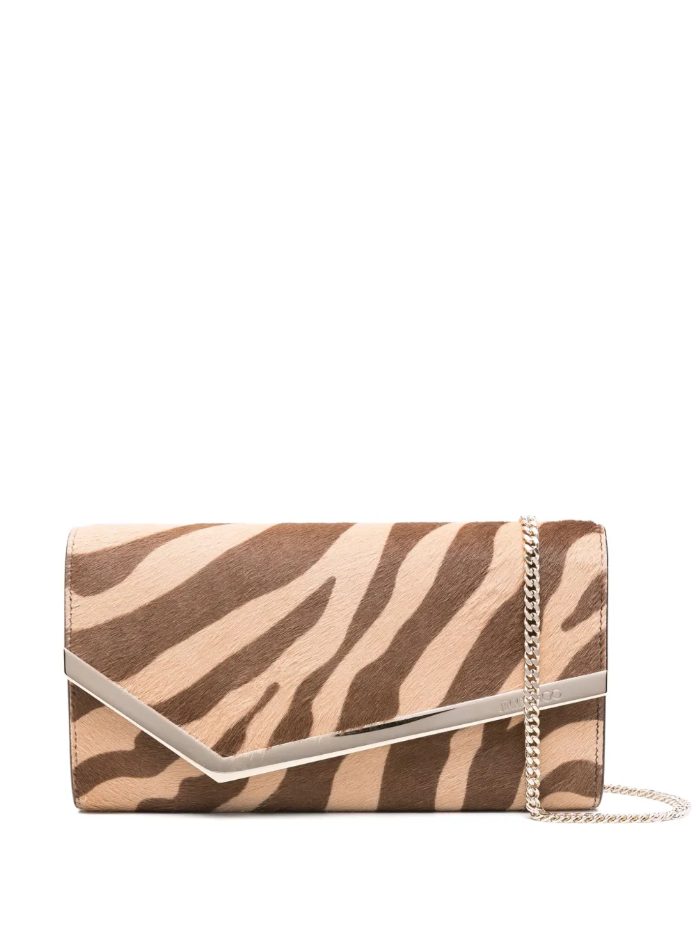 Jimmy Choo Emmie Zebra-print Clutch Bag