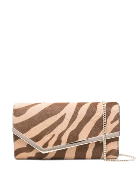Jimmy Choo Emmie zebra-print clutch bag