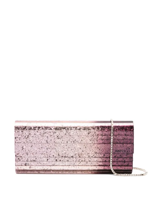 JIMMY CHOO ピンクシルバー クラッチバッグ Jimmy Choo Sweetie Clutch Bag | Pink | FARFETCH
