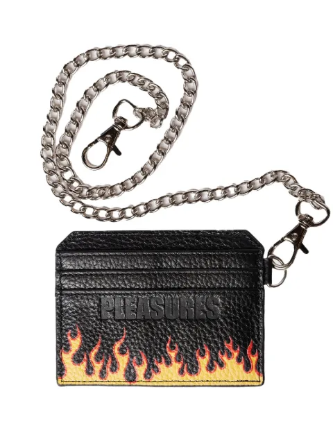 Pleasures flame-print card holder 