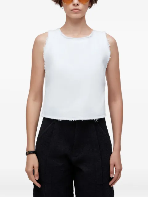 Osklen cross-back frayed tank top