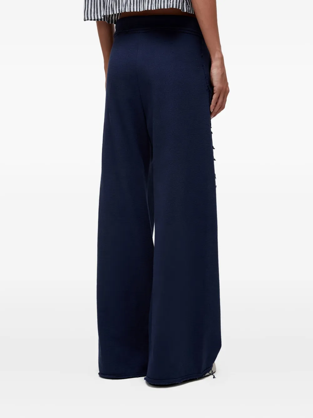 Osklen Frayed-hem Drawstring Trousers In Blue