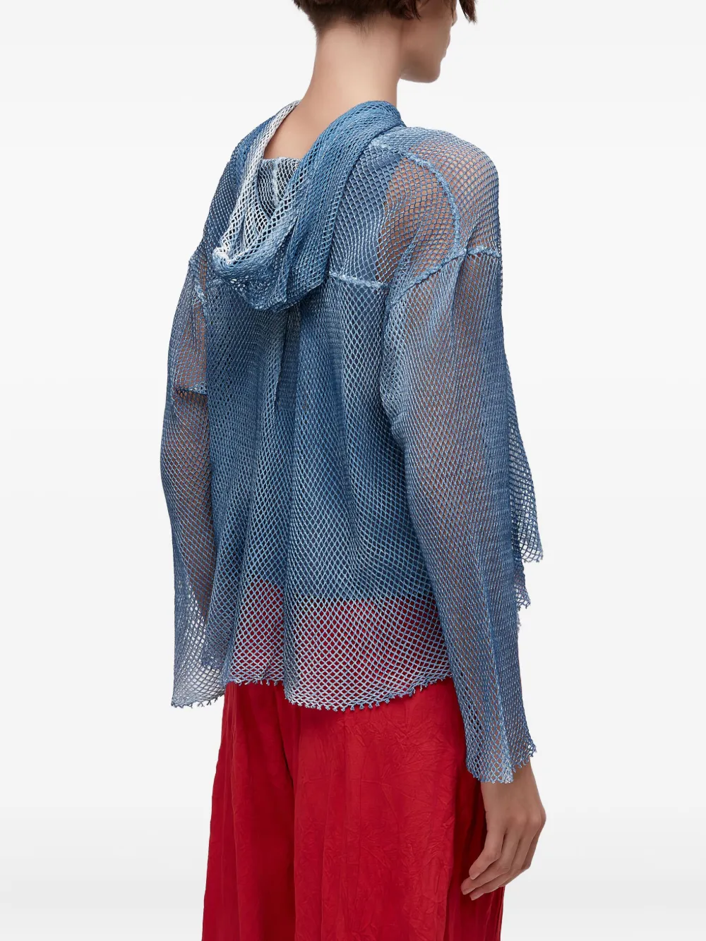 Osklen Hoodie met mesh vlakken Blauw