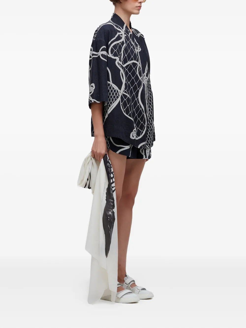 Osklen rope-print knot kimono | Oversized Jackets | Image 2