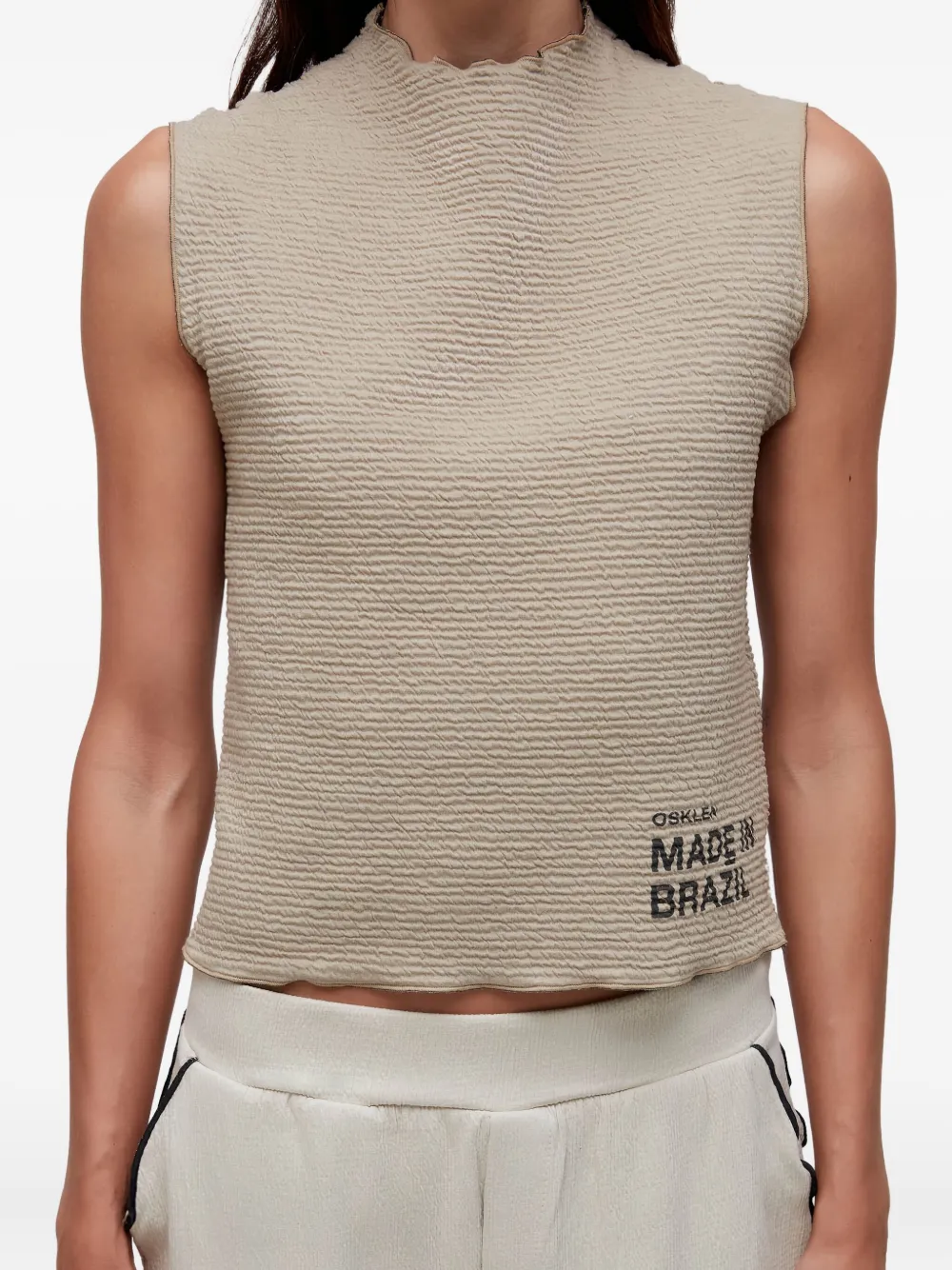 Osklen Double-face Sleeveless Top In Brown