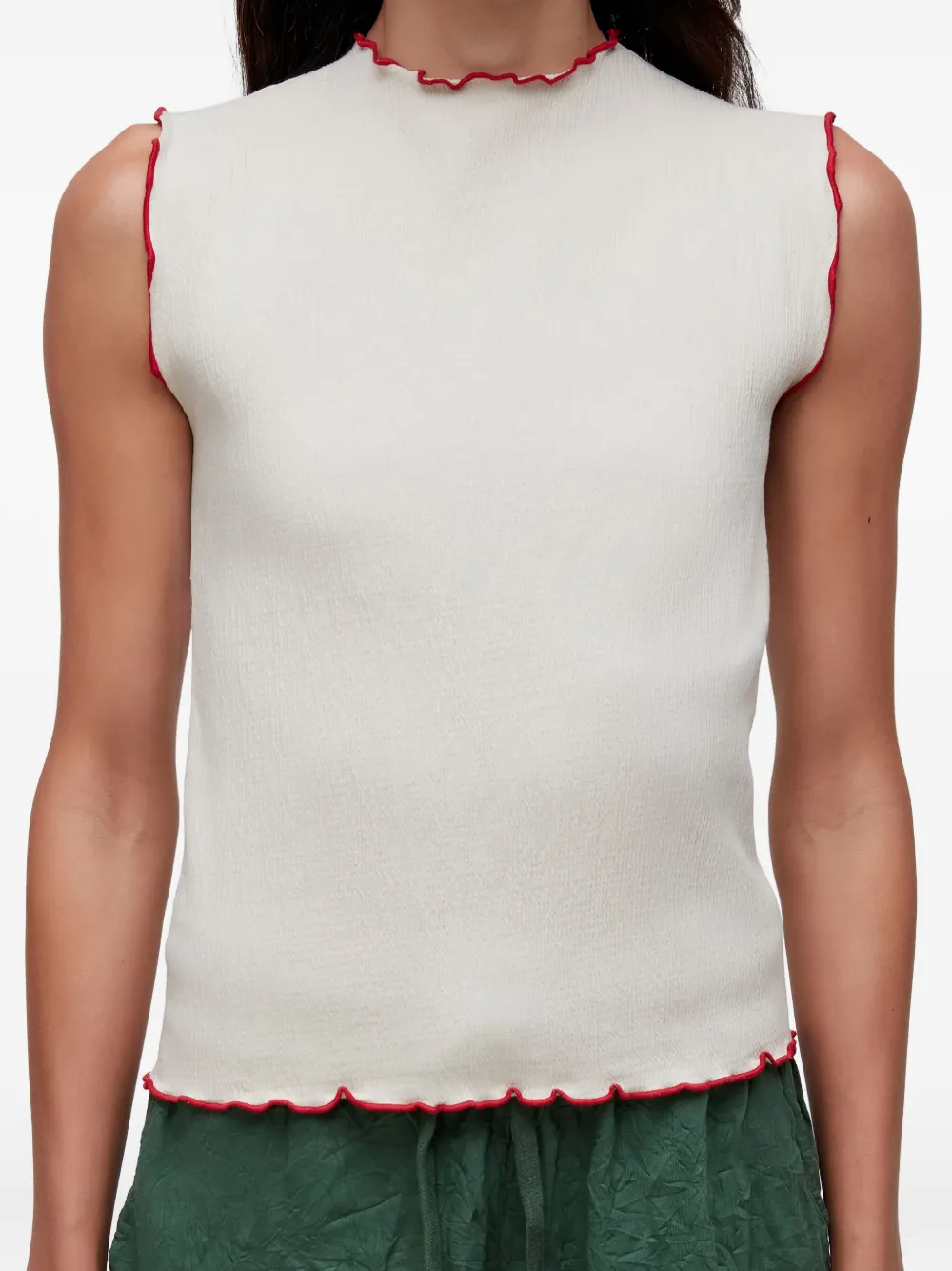 Osklen Ruffled-trim Top In White