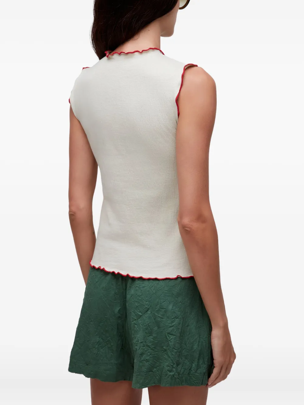 Osklen Ruffled-trim Top In White
