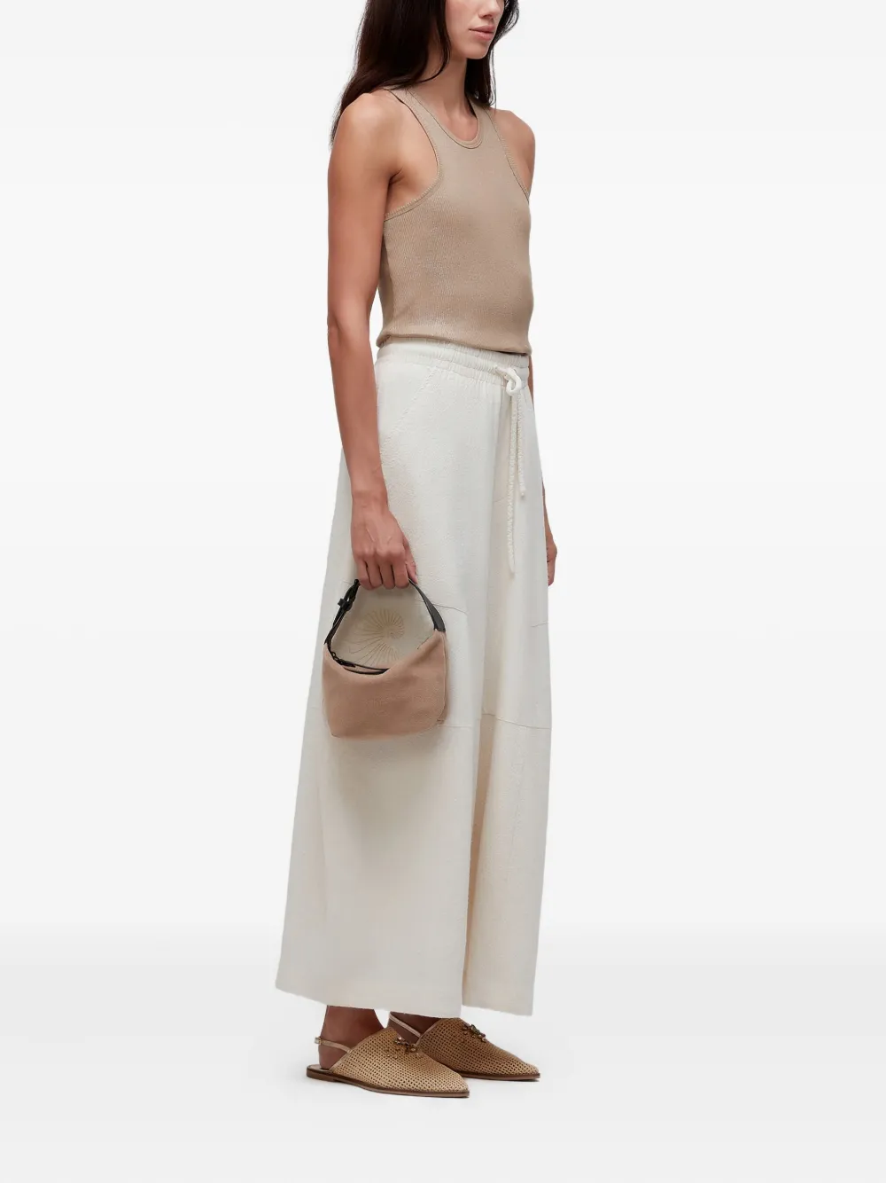 Osklen Bordado Concha shell-embroidered drawstring trousers | Wide-Leg Pants | Image 2