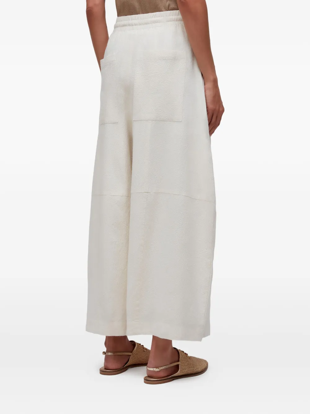 Osklen Bordado Concha broek met trekkoord en geborduurde schelpen Wit