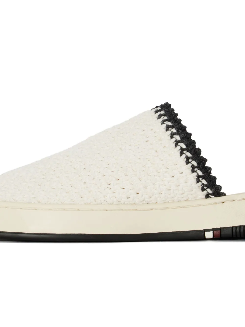 Osklen Soho Crochet-detail Flat Mules In White