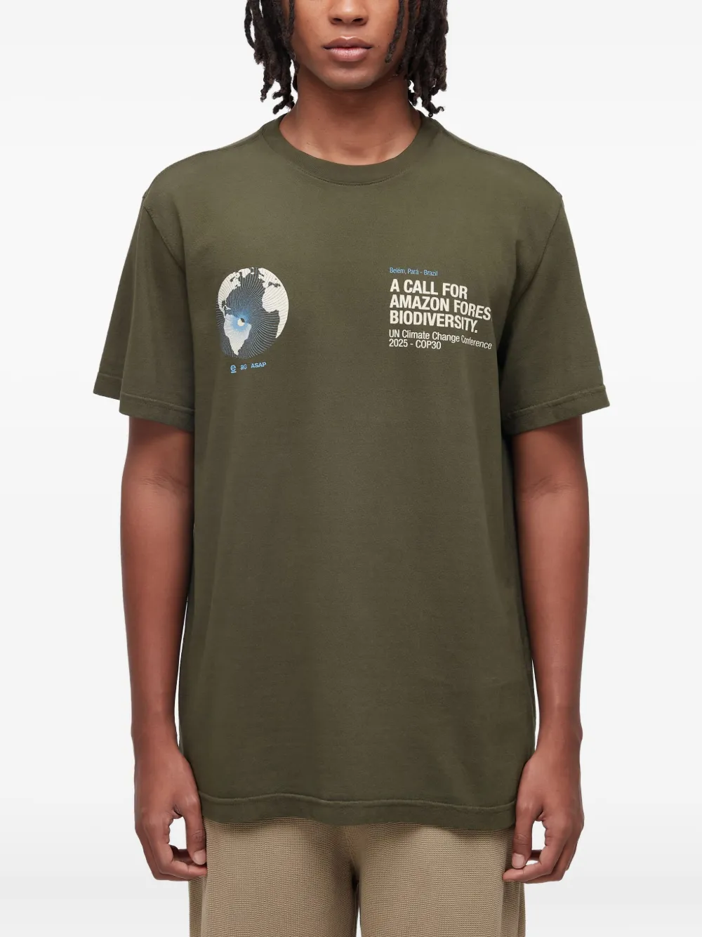 Osklen playera con estampado de globo | verde | Image 1