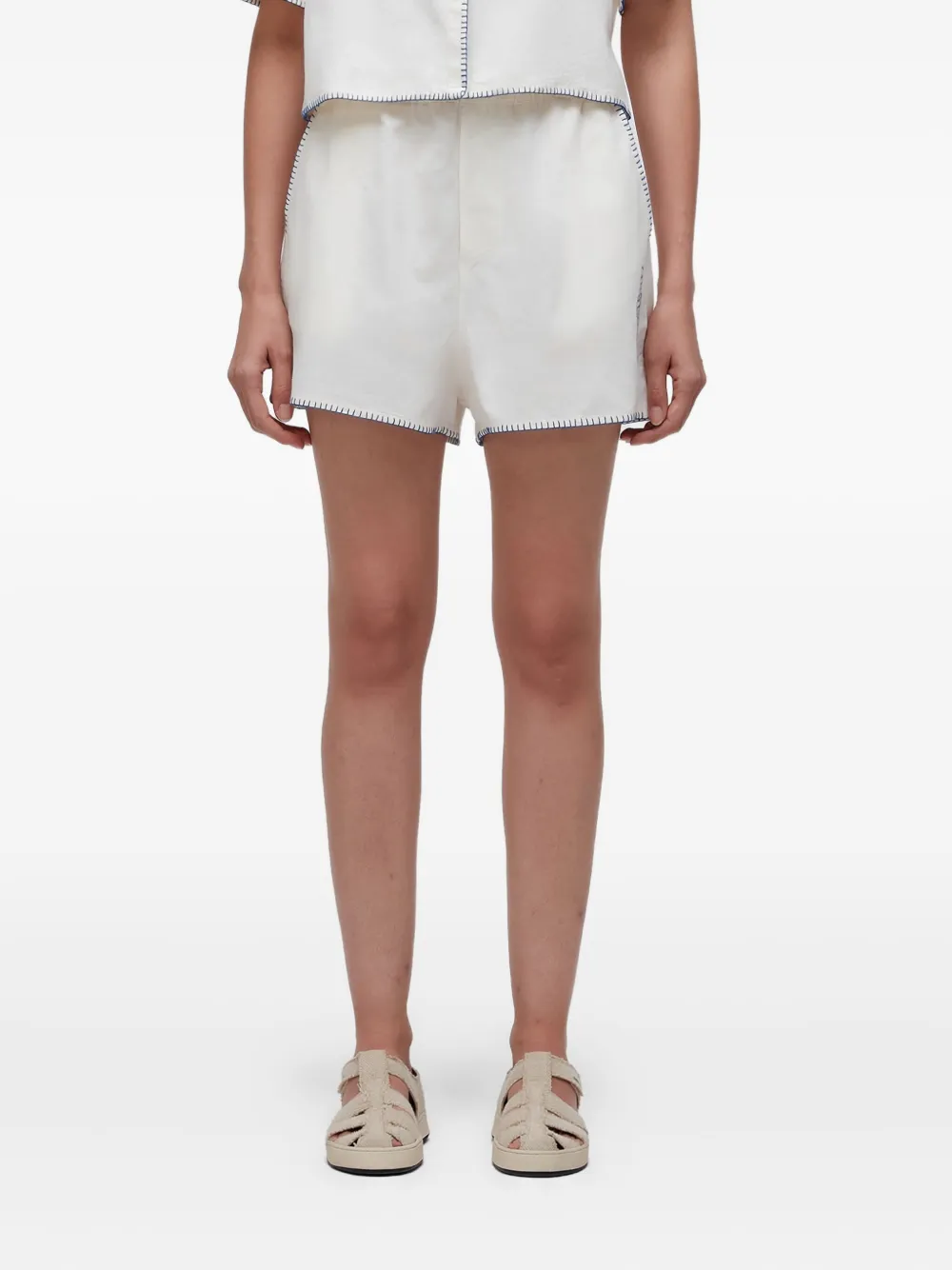 Osklen embroidered knot shorts | White | Image 1