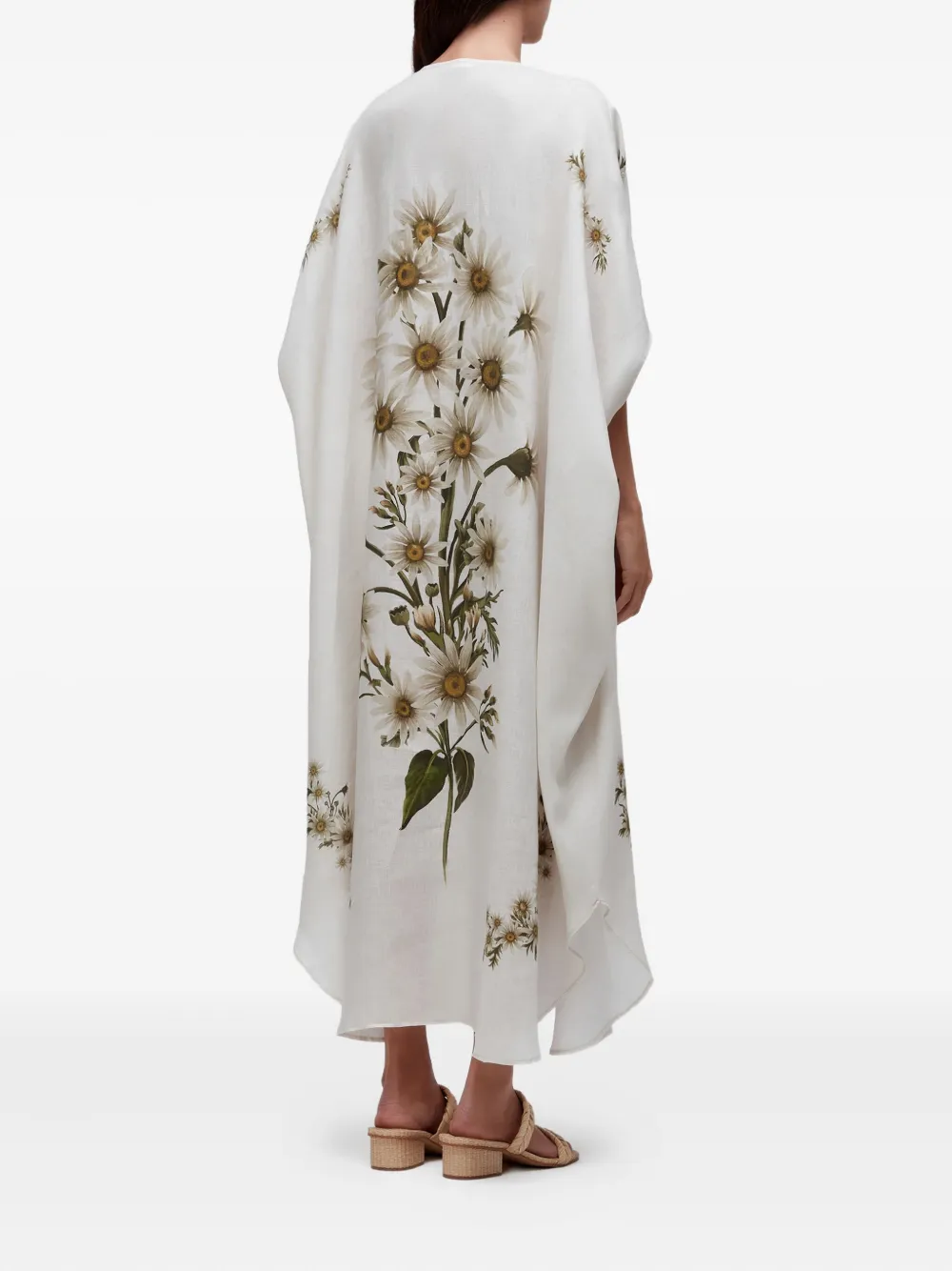 Osklen Midi-jurk met Daisy Light-print Wit