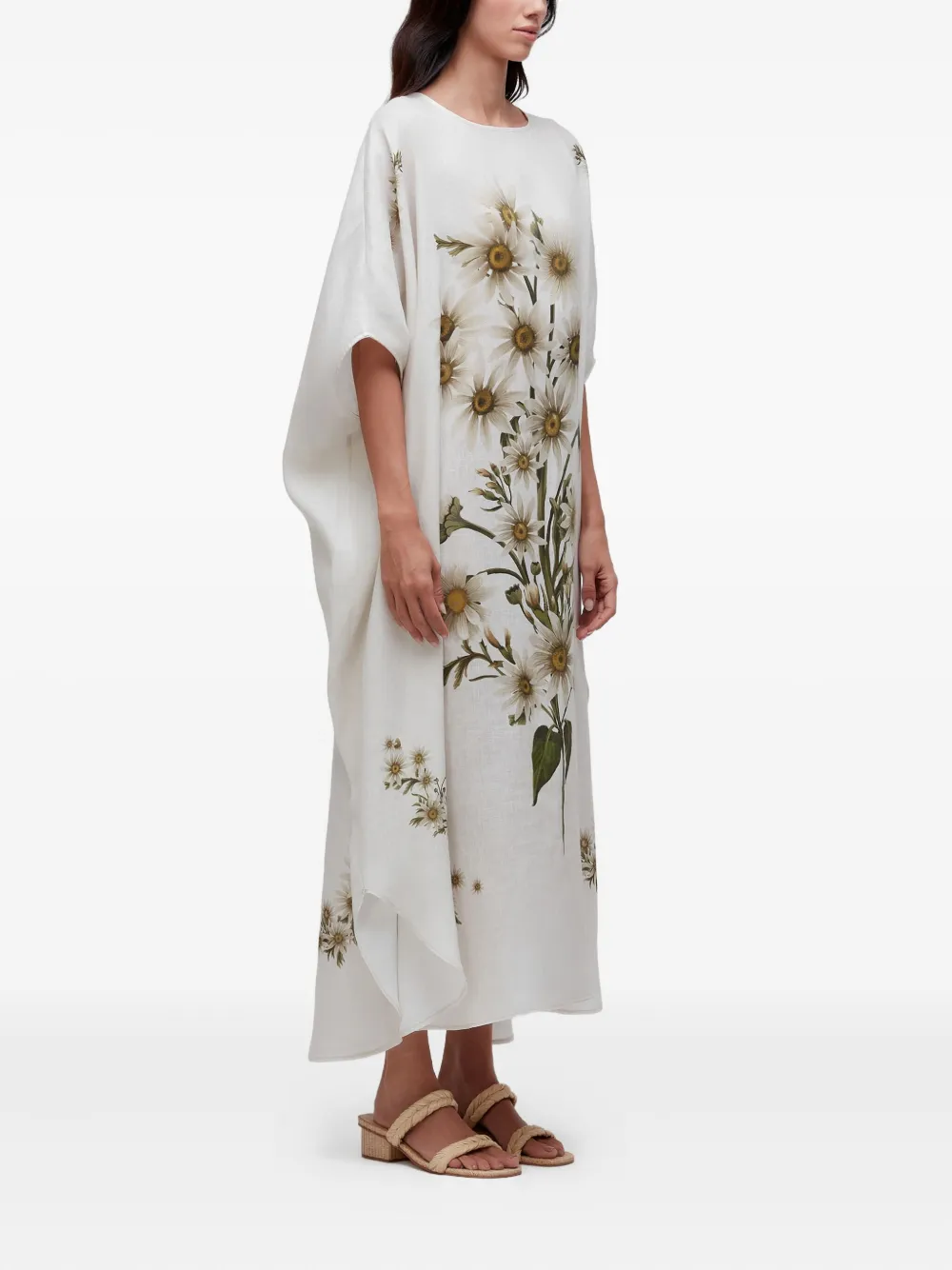 Osklen Midi-jurk met Daisy Light-print Wit