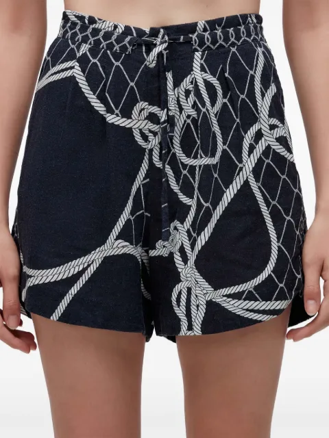 Osklen shorts con cordones en la pretina y cuerda estampada