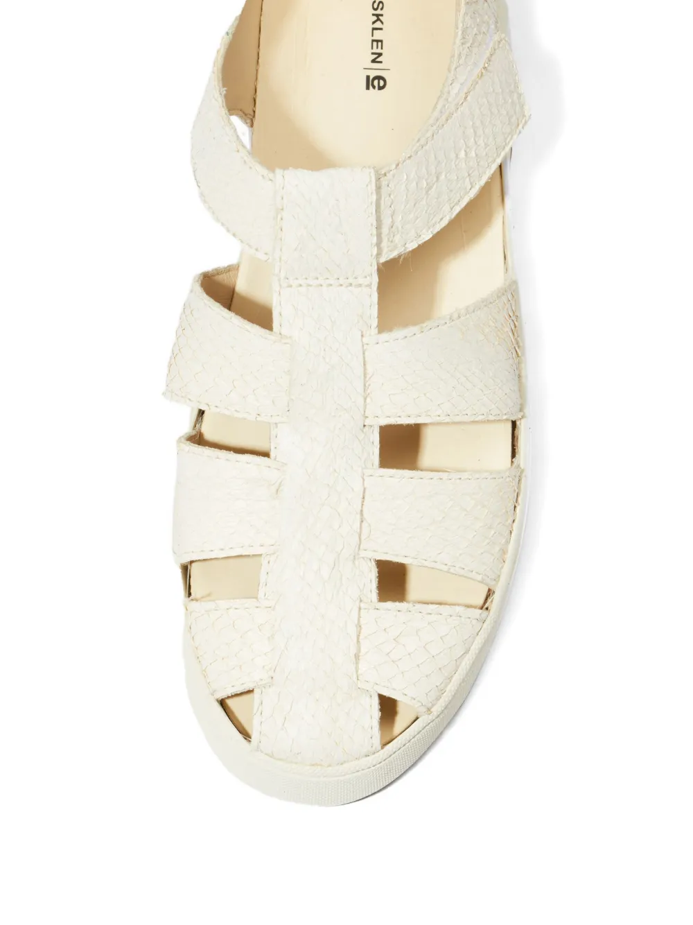 Osklen Soho Resort leren gekooide sandalen Wit