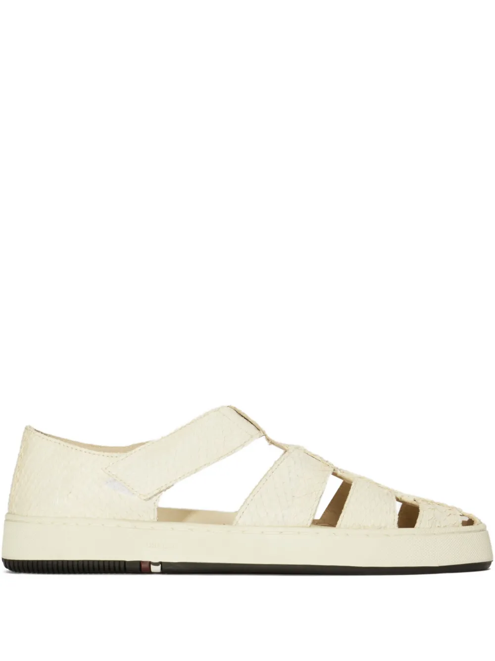 Osklen Soho Resort leren gekooide sandalen Wit