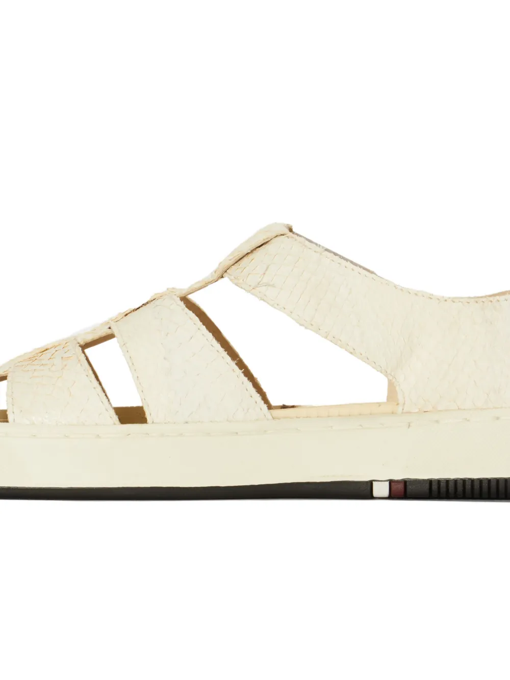 Osklen Soho Resort leren gekooide sandalen Wit