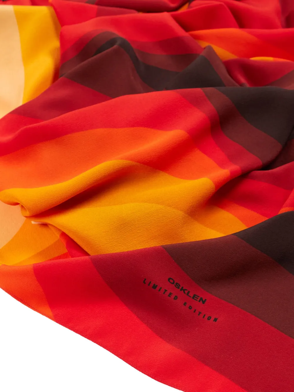 Osklen Ipanema sjaal met golfprint - Rood