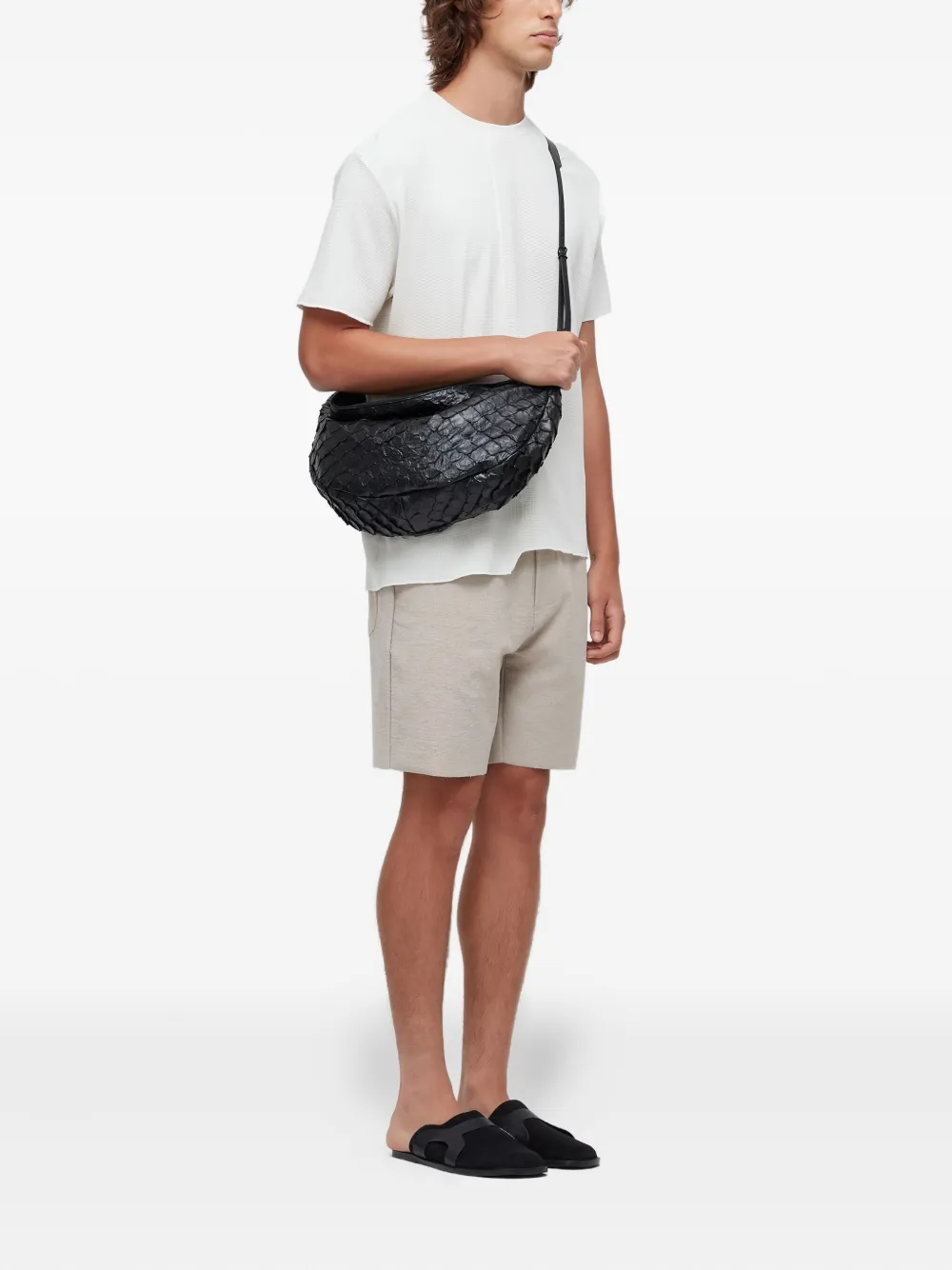 Osklen Asymmetrisches Hemd mit Waffelstrick-Muster | T-Shirts | Image 2