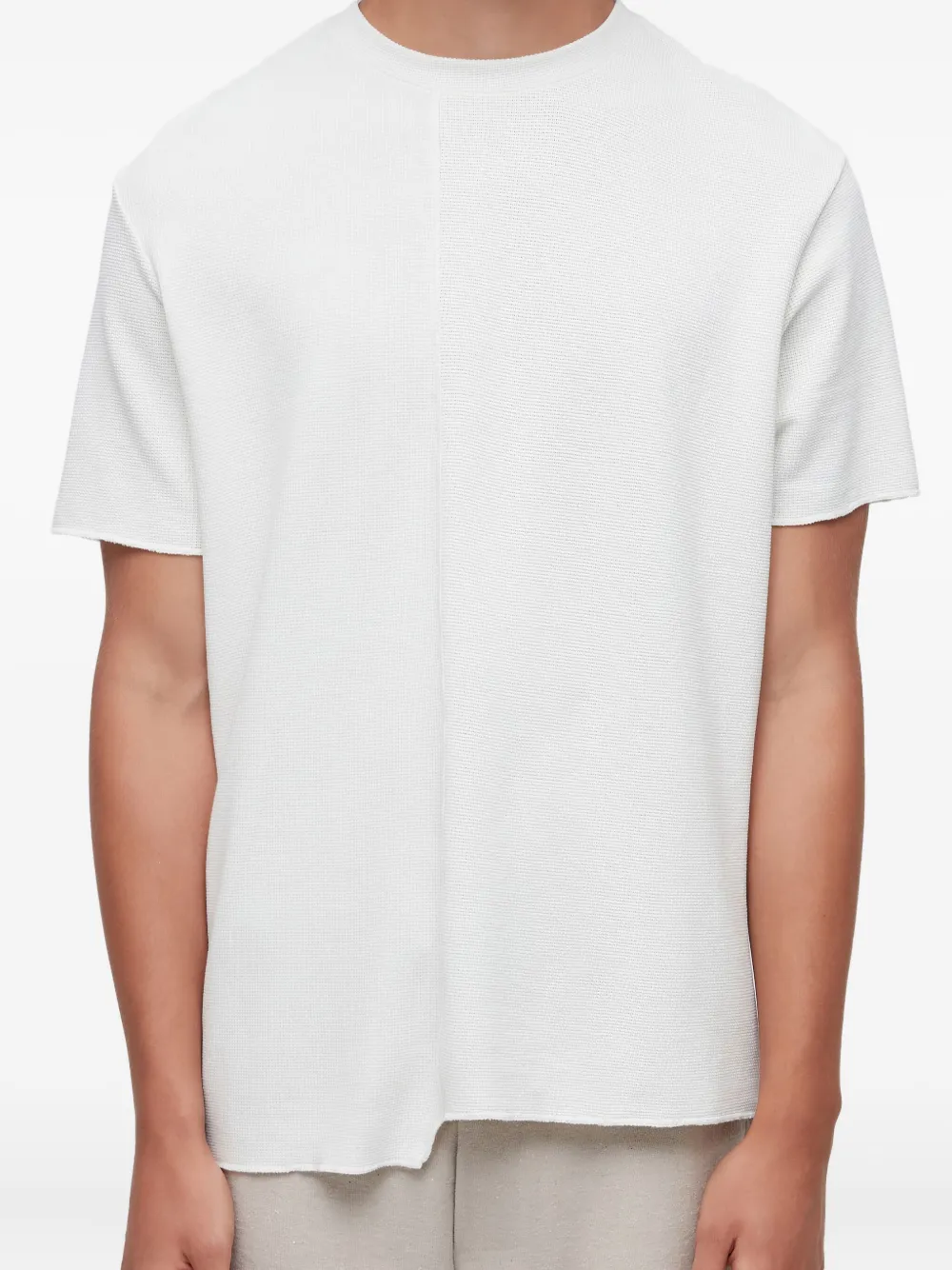 Osklen Wafelgebreid asymmetrisch overhemd Wit