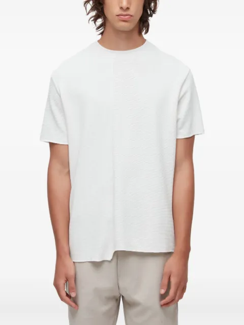 Osklen camisa de tejido gofrado asimétrica