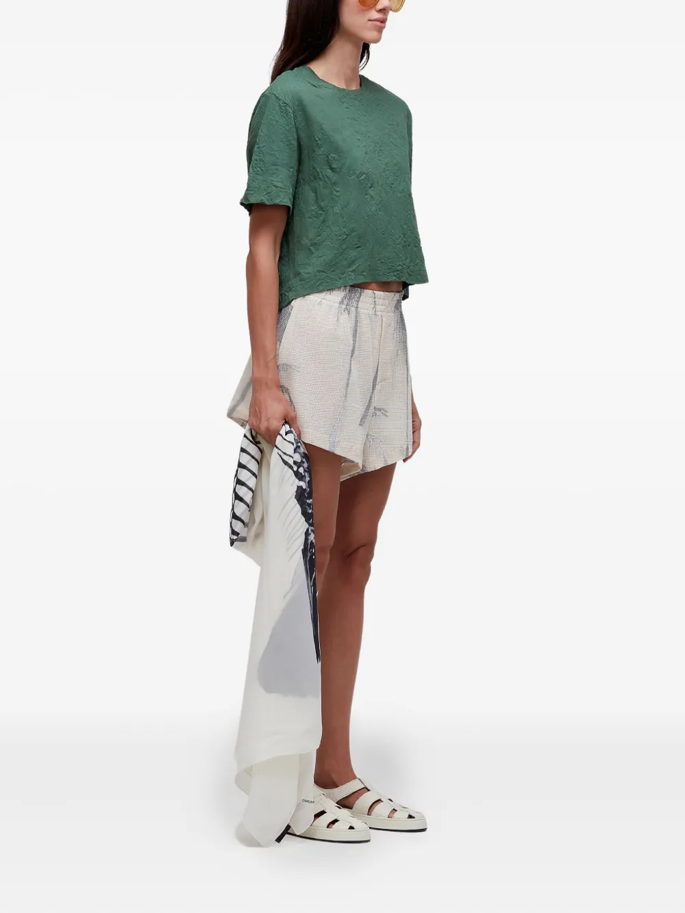 Osklen Coqueiro palm-tree mesh mini shorts | Short & Mini Shorts | Image 2