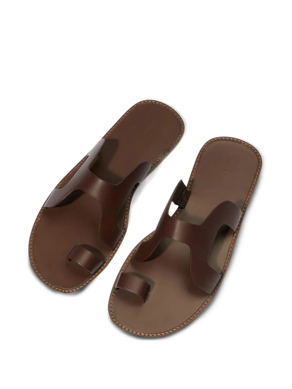 Osklen Leren sandalen met teenring - Bruin