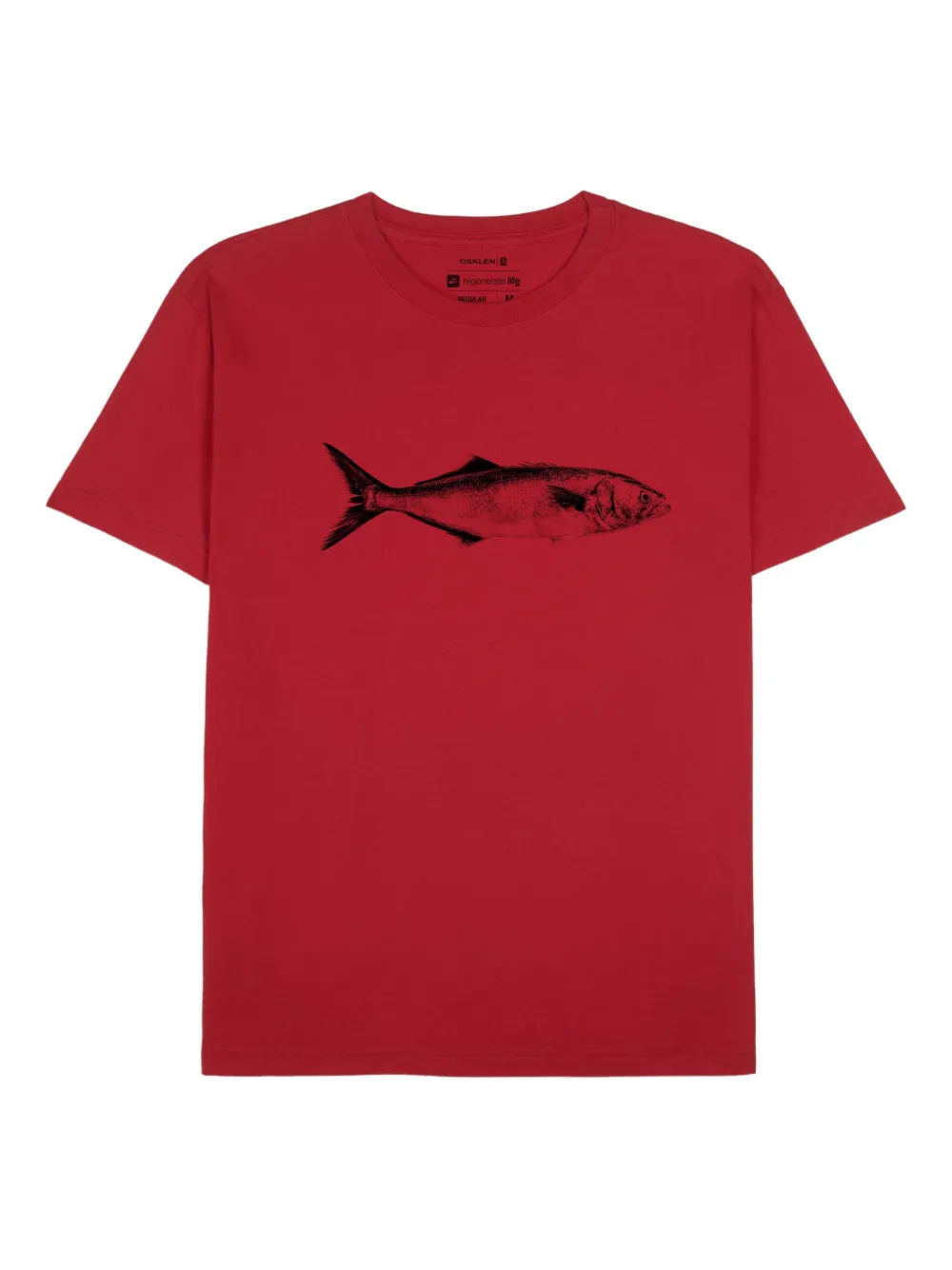 Osklen T-shirt met vissenprint - Rood
