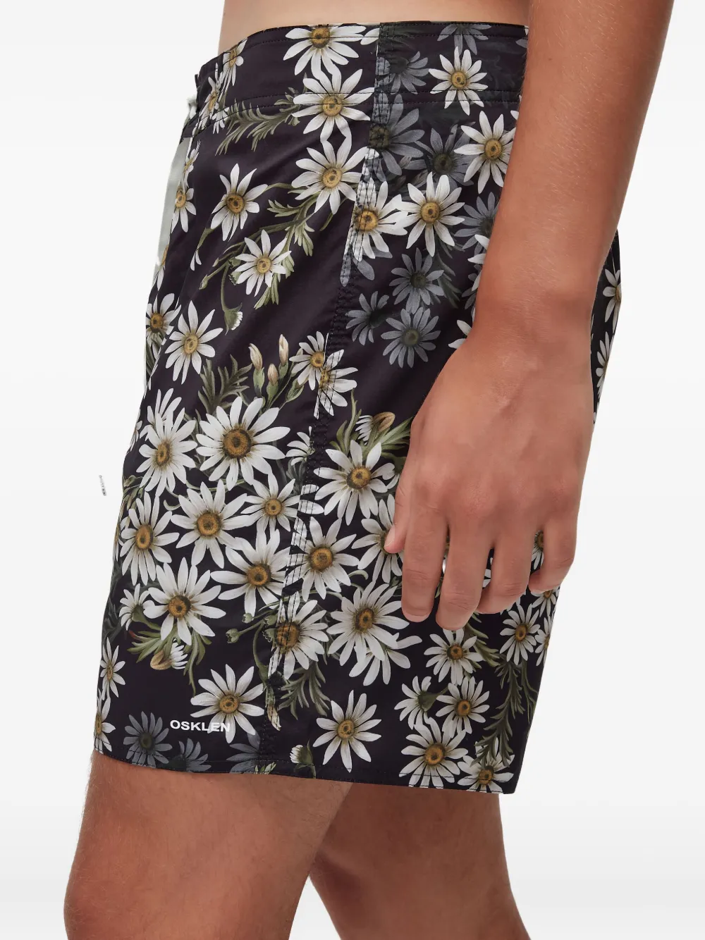 Osklen Daisy Night zwembroek met trekkoord Zwart