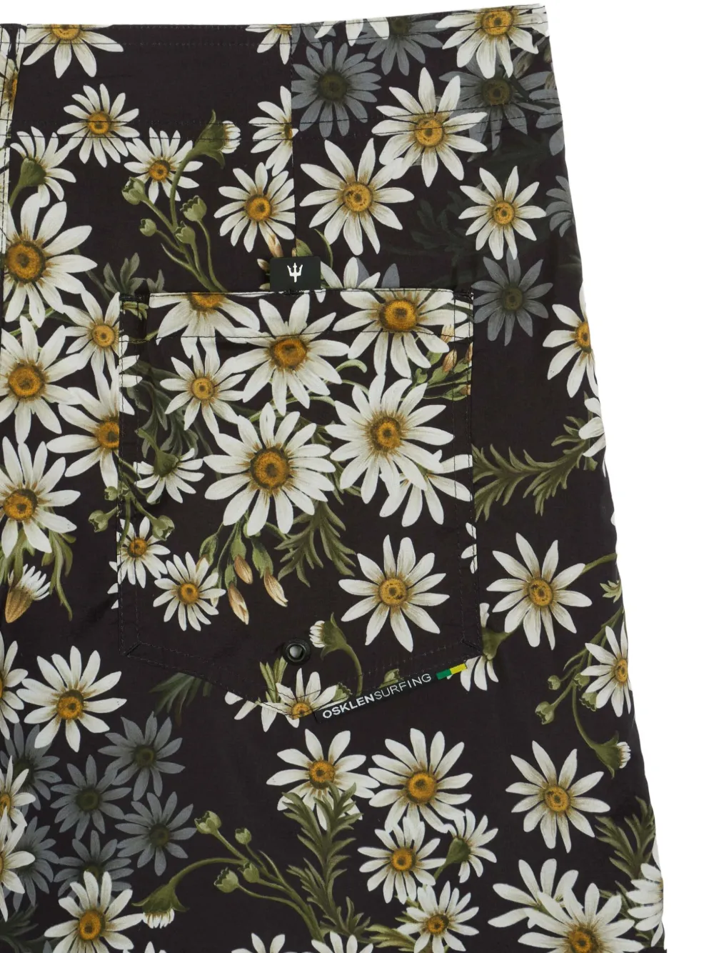 Osklen Daisy Night zwembroek met trekkoord Zwart