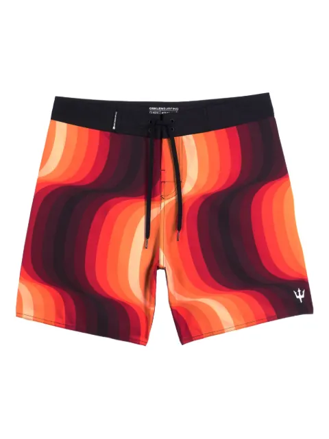 Osklen wave-pattern swim shorts