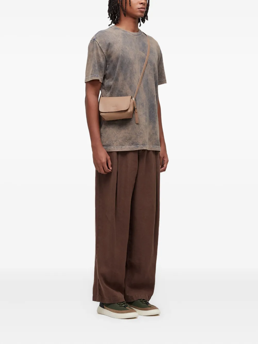 Osklen Pleated-details Trousers In Brown
