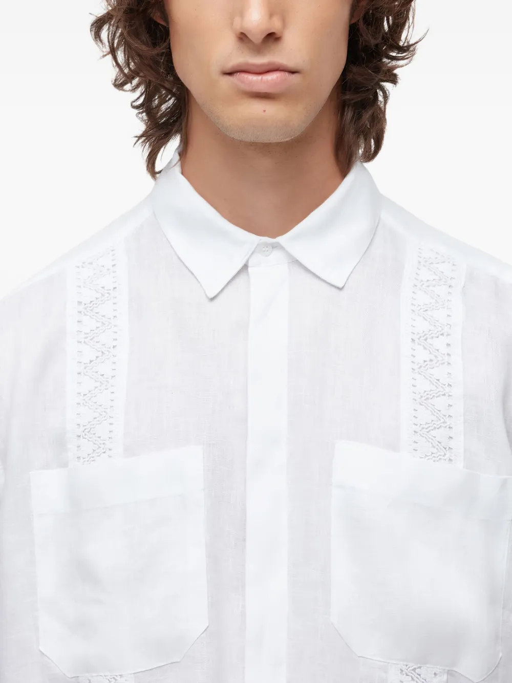 Osklen Mc Lace-detail Shirt In White