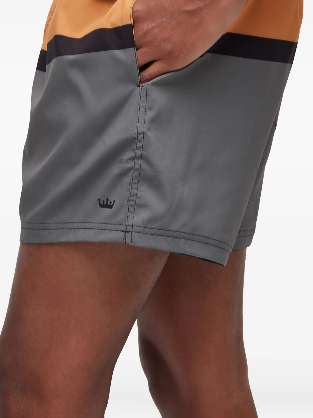 Osklen Zwembroek met gestreept vlak Grijs