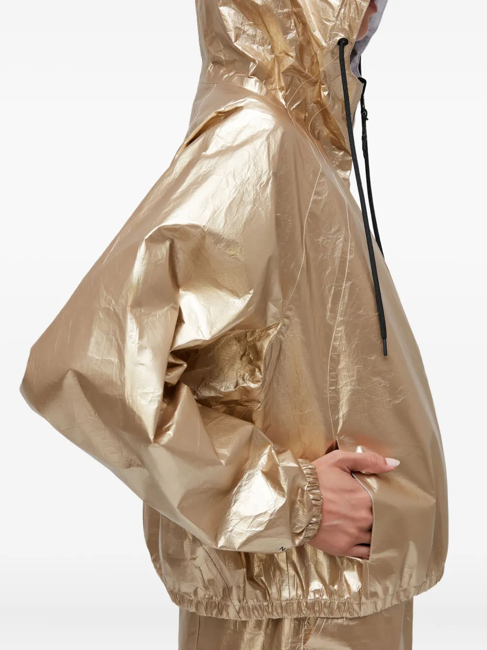Osklen Double-face Hooded Jacket In Gold