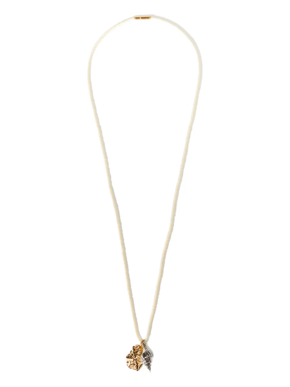 Osklen Shell-bead Necklace In Gold
