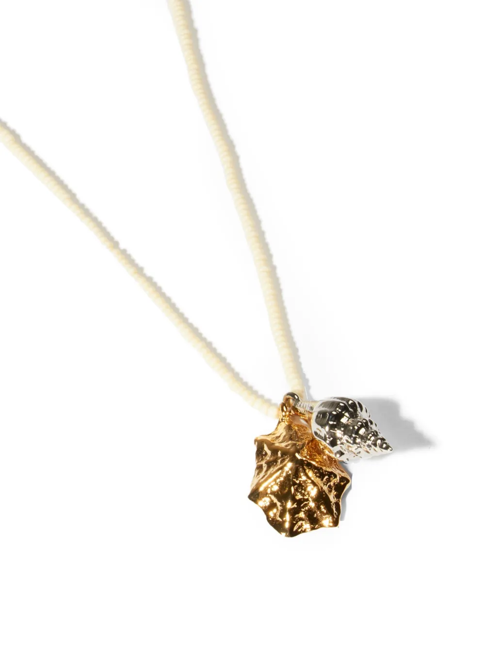 Osklen Shell-bead Necklace In Gold