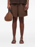 Osklen drawstring-fastening textured shorts - Brown