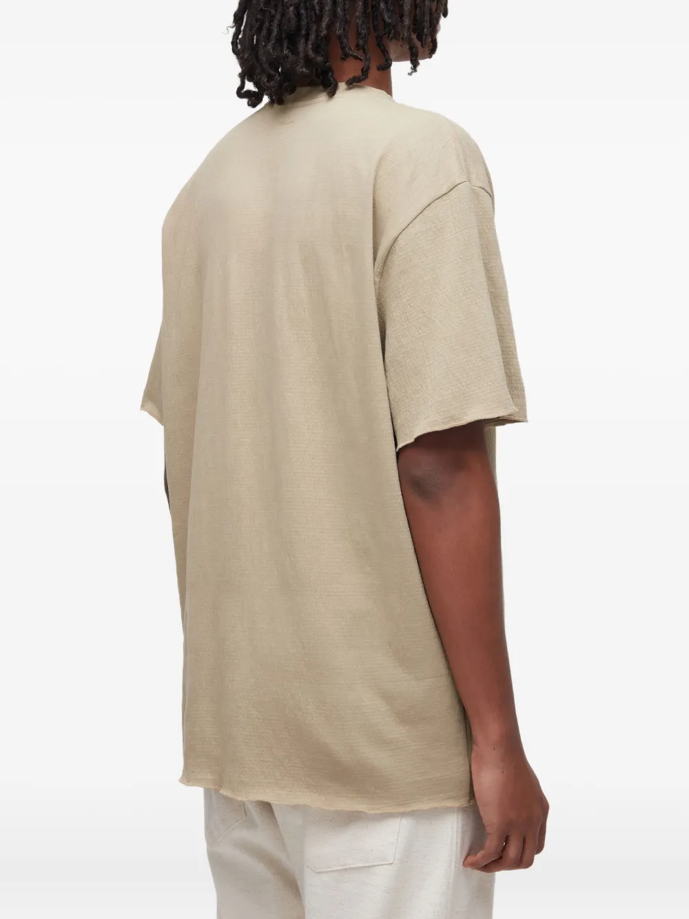 Osklen Wrinkled Raw-edge T-shirt In Neutral